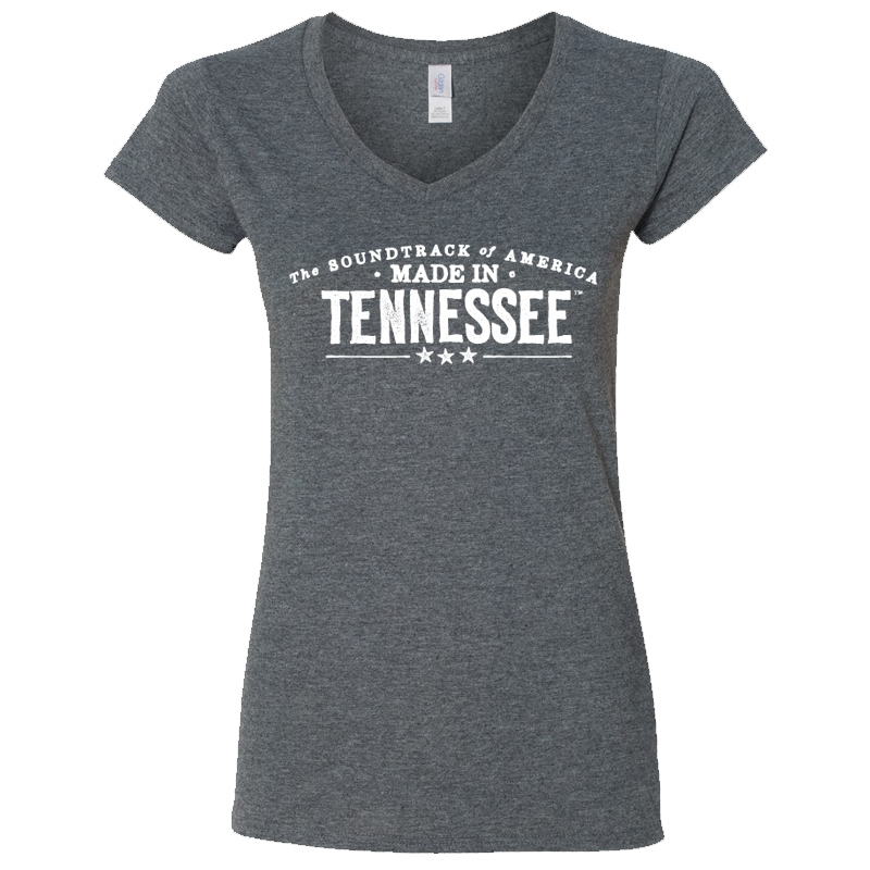 The Soundtrack of America Made in Tennessee Women's V-Neck T-Shirt - Charcoal Grey