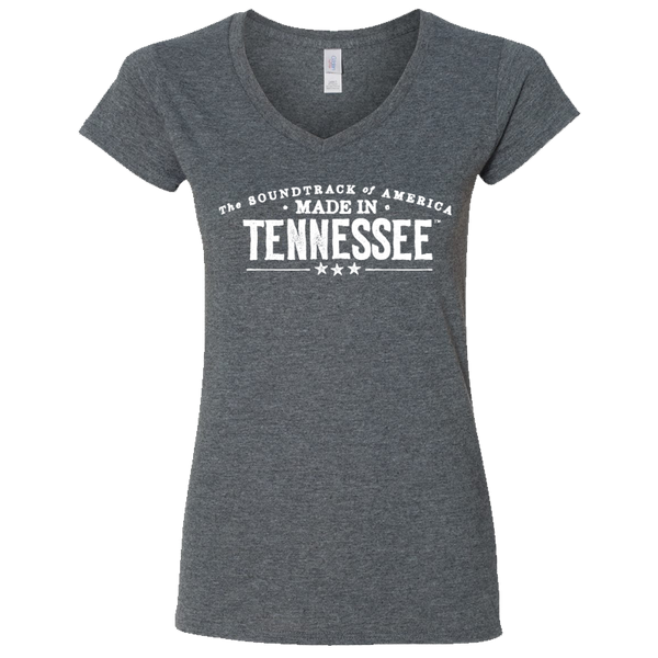 The Soundtrack of America Made in Tennessee Women's V-Neck T-Shirt - Charcoal Grey